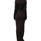 Dolce & Gabbana Brown Turtleneck Jersey Long Maxi Dress