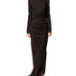 Dolce & Gabbana Brown Turtleneck Jersey Long Maxi Dress