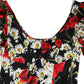Dolce & Gabbana Black Floral Silk Long Sleeves Gown Dress