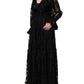Dolce & Gabbana Black Lace A-line Long Evening Gown Dress