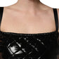 Dolce & Gabbana Black Sleeveless Romper Jumpsuit Dress