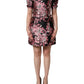 Dolce & Gabbana Multicolor Floral Brocade A-line Mini Dress