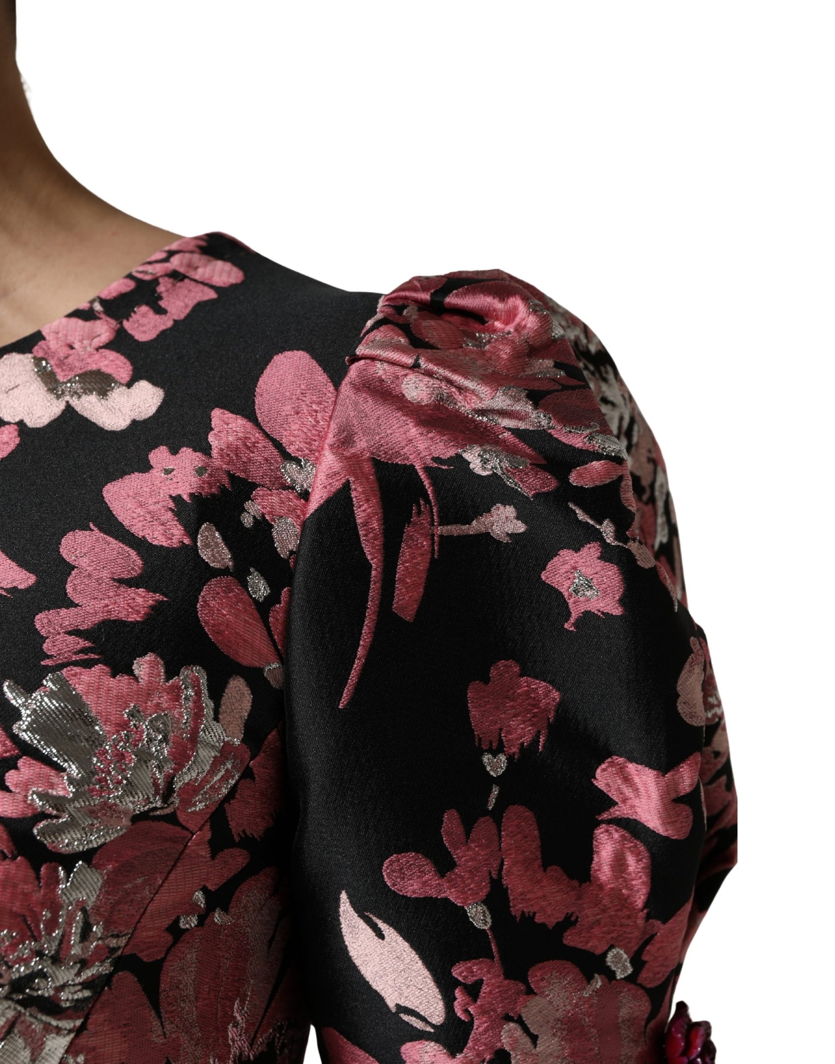 Dolce & Gabbana Multicolor Floral Brocade A-line Mini Dress