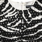 Dolce & Gabbana Black White Zebra Rhinestones Mini Dress