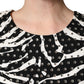 Dolce & Gabbana Black White Zebra Rhinestones Mini Dress