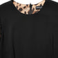 Dolce & Gabbana Black Viscose Lace Long Sleeves Mini Dress