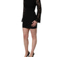 Dolce & Gabbana Black Viscose Lace Long Sleeves Mini Dress