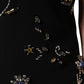Dolce & Gabbana Black Sleeveless Floral Bead Embellishments Dress