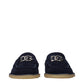 Dolce & Gabbana Blue Leather Slip-On Loafers