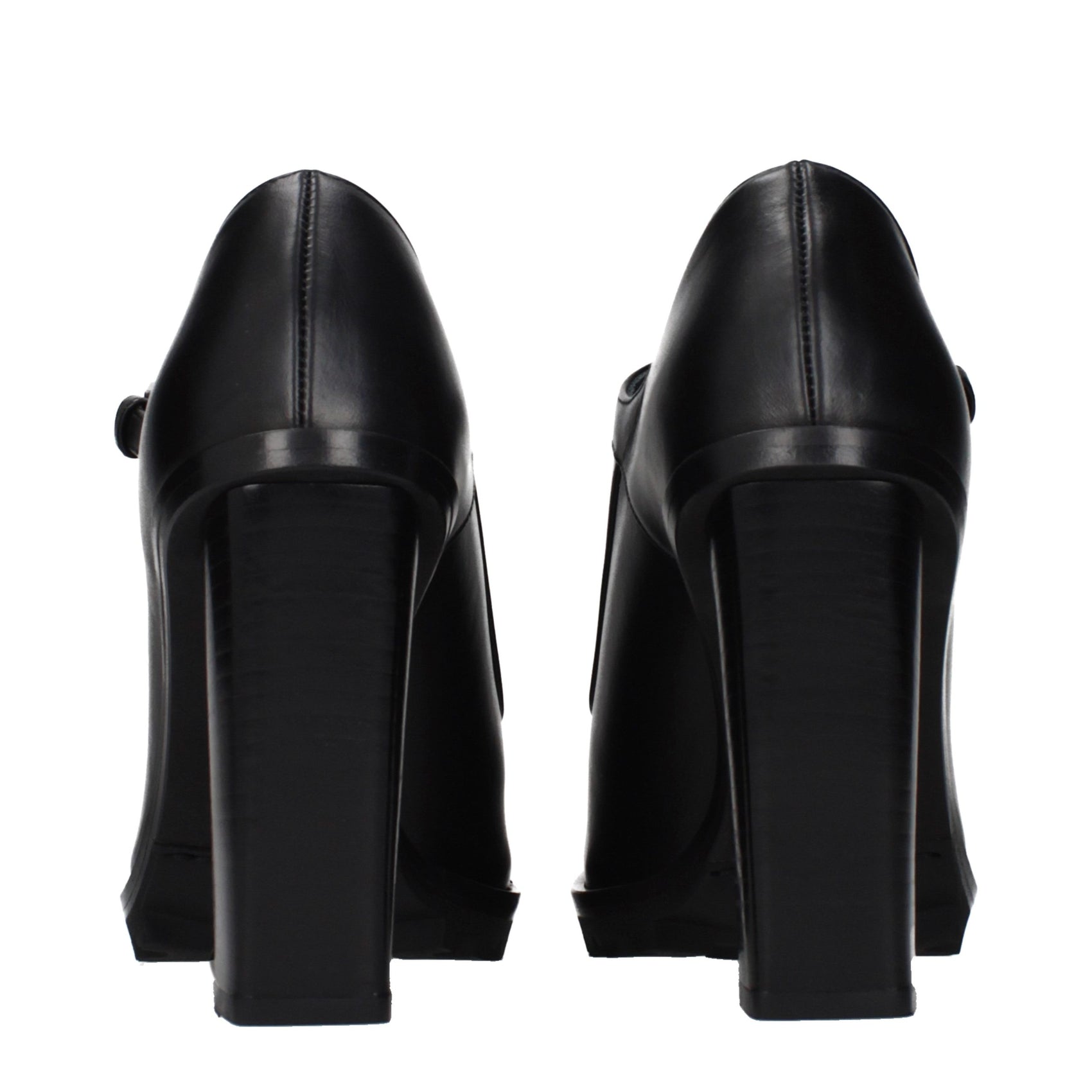 Max Mara Black Leather High Heel Pumps