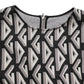 Dolce & Gabbana Black Logo Print Cotton Knee Length Dress