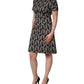 Dolce & Gabbana Black Logo Print Cotton Knee Length Dress