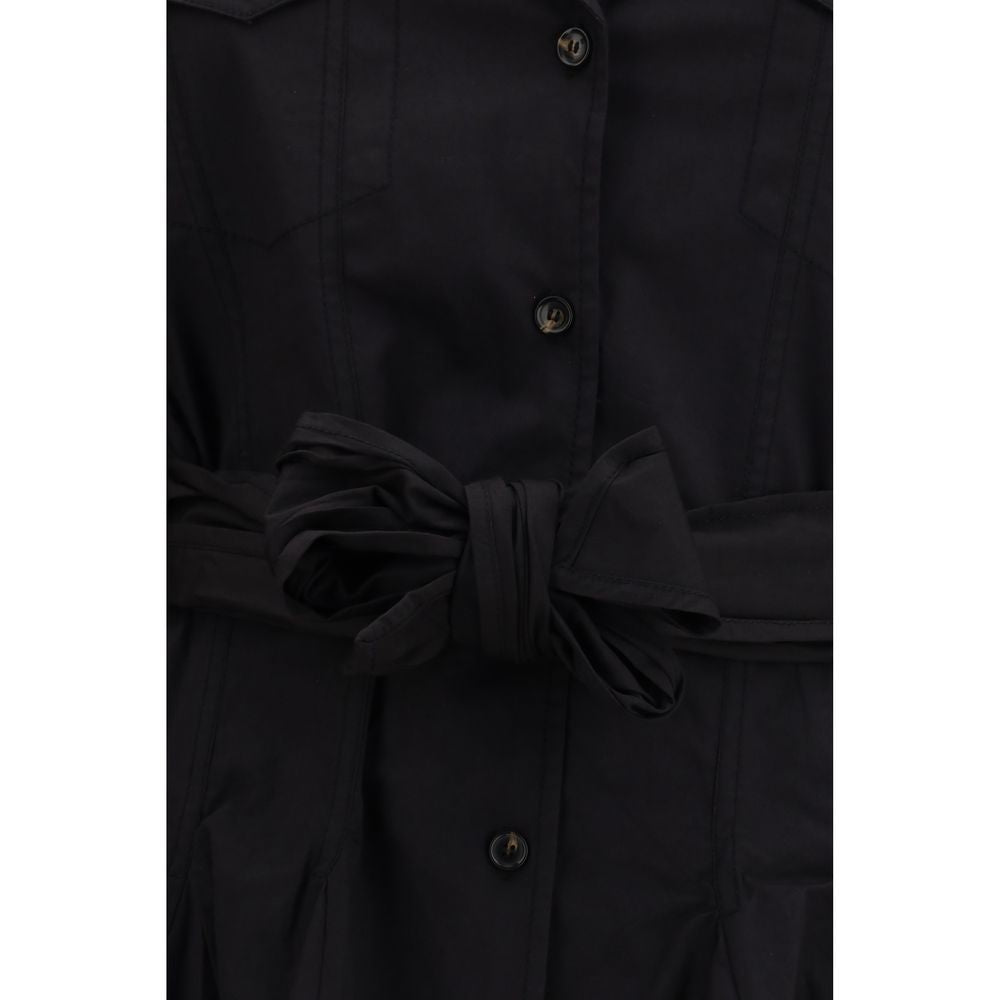 Ganni Black Cotton Casual Dress