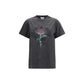 Ganni Gray Cotton T-Shirt