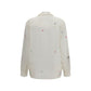 Baziszt White Cotton Pattern Shirt