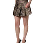 Dolce & Gabbana Multicolor Floral Jacquard A-LineMini Skirt