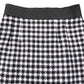 Dolce & Gabbana Black White Houndstooth HighWaist Mini Skirt
