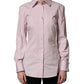 Dolce & Gabbana Pink Cotton Long Sleeves Collared Shirt Top