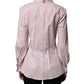 Dolce & Gabbana Pink Cotton Long Sleeves Collared Shirt Top