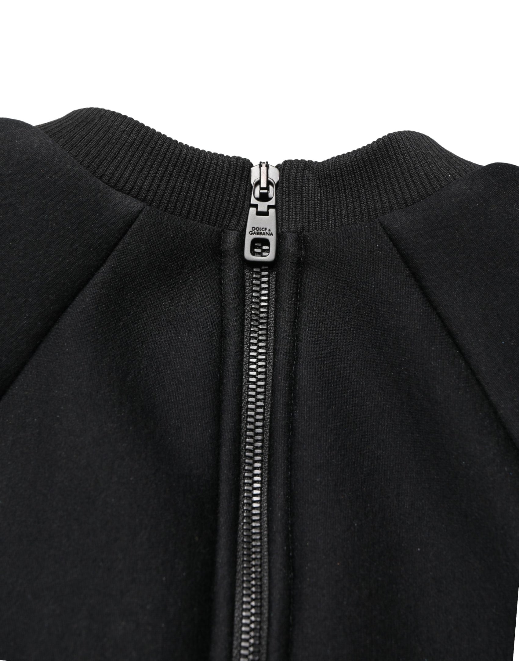 Philosophy Black Cropped ZipperBack Sweatshirt Sweater
