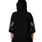 Dolce & Gabbana Black Embroidered Tassel Hooded Sweatshirt Sweater