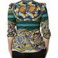 Dolce & Gabbana Multicolor Majolica Print Cotton Blouse Top