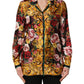 Dolce & Gabbana Multicolor Floral Long Sleeves Button Down Shirt Top