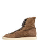 Dolce & Gabbana Brown Corduroy High Top Oxford Boots