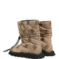 Dolce & Gabbana Brown Logo Print Lace Up Snow Boots Shoes