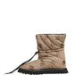Dolce & Gabbana Brown Logo Print Lace Up Snow Boots Shoes