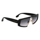 Victoria Beckham Black Metal & Plastic Sunglasses