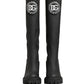 Dolce & Gabbana Black Rubberised Leather High Boots Shoes
