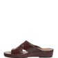 Dolce & Gabbana Maroon Leather Cutout DG Logo Sandals Shoes