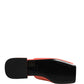 Dolce & Gabbana Orange DG Logo Leather Flats Sandals Shoes