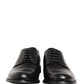 Dolce & Gabbana Black Calfskin Leather Derby Men Dress Shoes