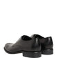 Dolce & Gabbana Black Calfskin Leather Derby Men Dress Shoes