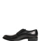 Dolce & Gabbana Black Calfskin Leather Derby Men Dress Shoes