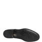 Dolce & Gabbana Black Calfskin Leather Derby Men Dress Shoes