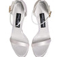 Dolce & Gabbana White Platform Ankle Strap Sandals Shoes