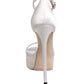 Dolce & Gabbana White Platform Ankle Strap Sandals Shoes