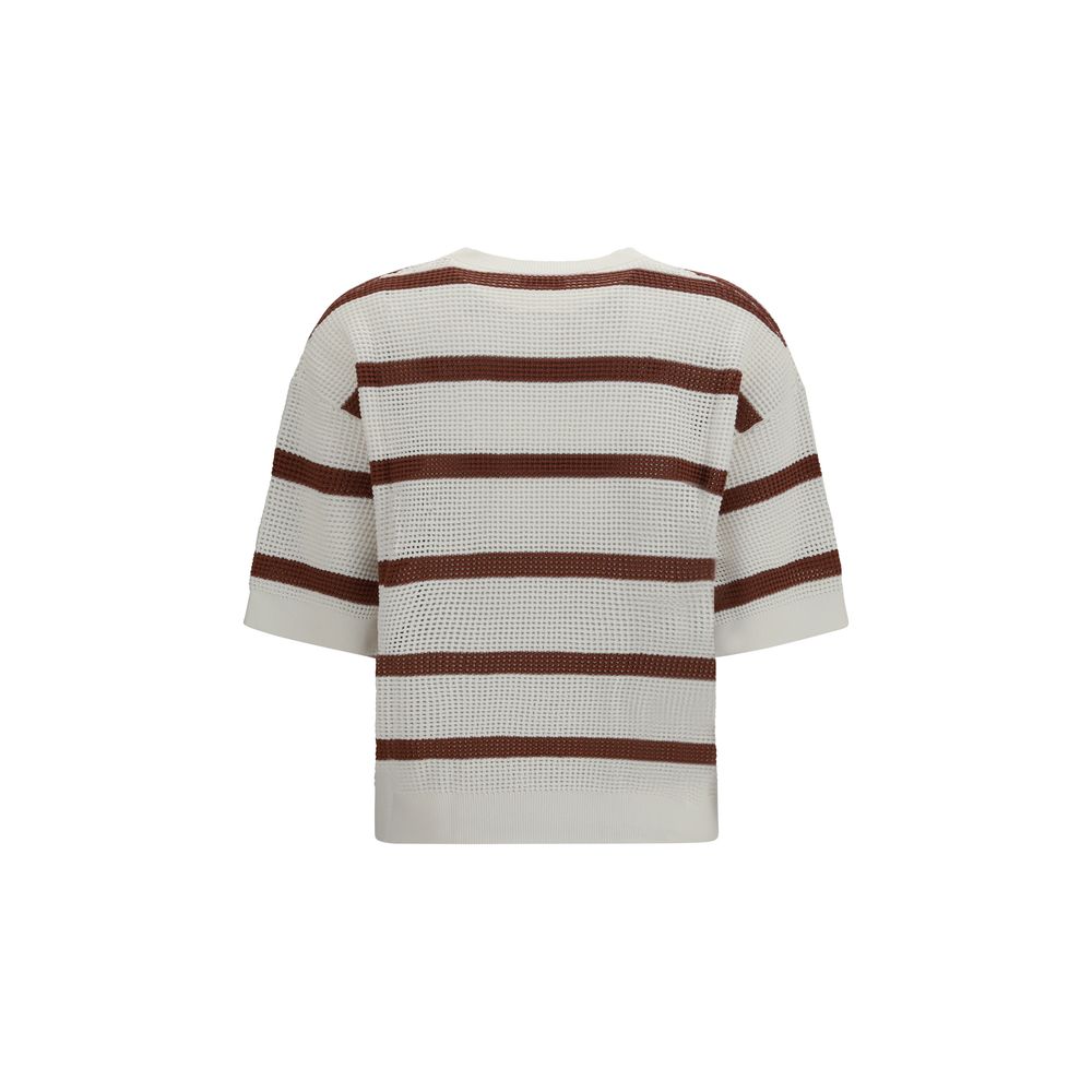 Brunello Cucinelli Brown Cotton Sweatshirt