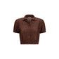 Brunello Cucinelli Bordeaux Linen Pattern Shirt