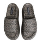 Dolce & Gabbana Gray Leather Monogram Logo Sandals Shoes