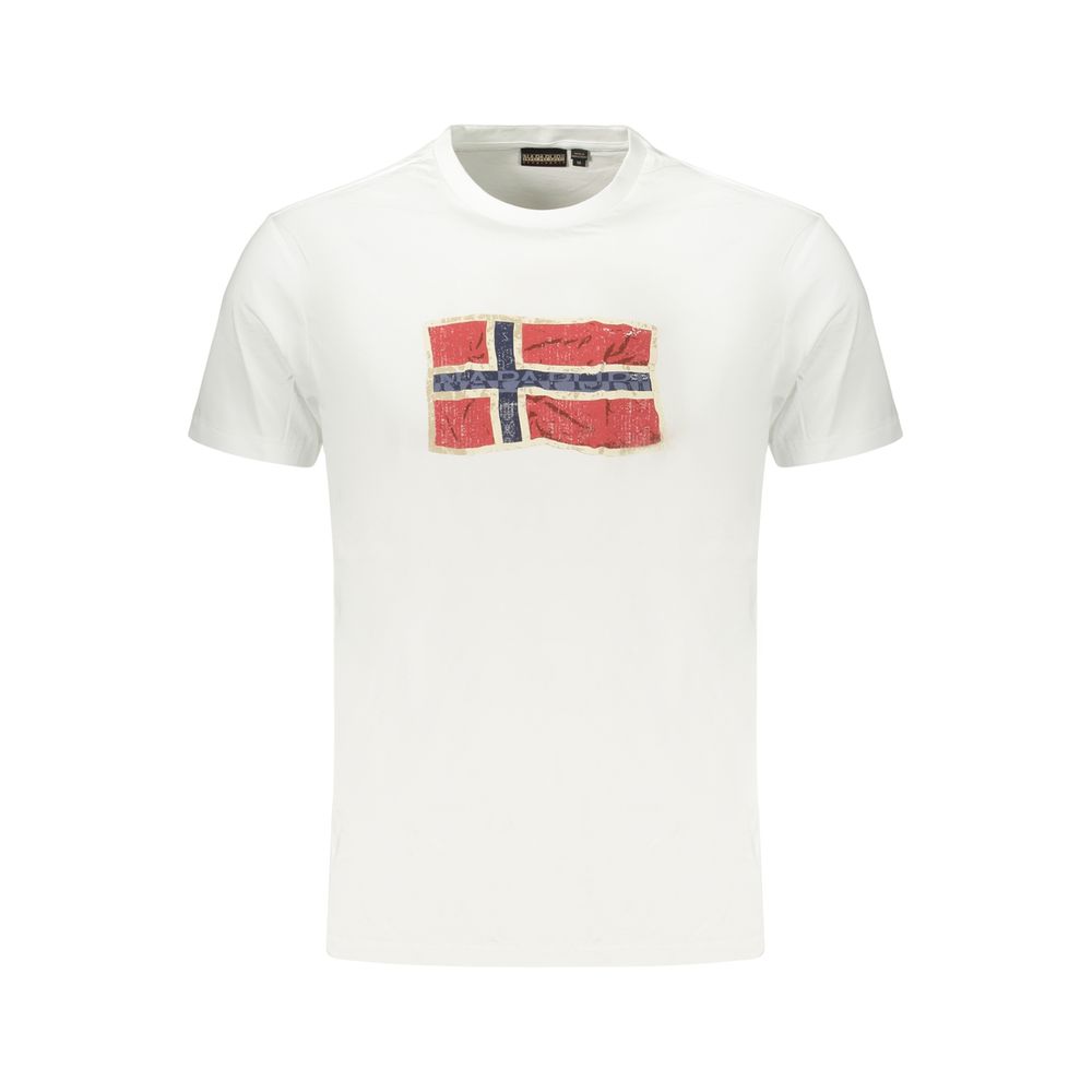 Napapijri White Cotton Men's T-Shirt