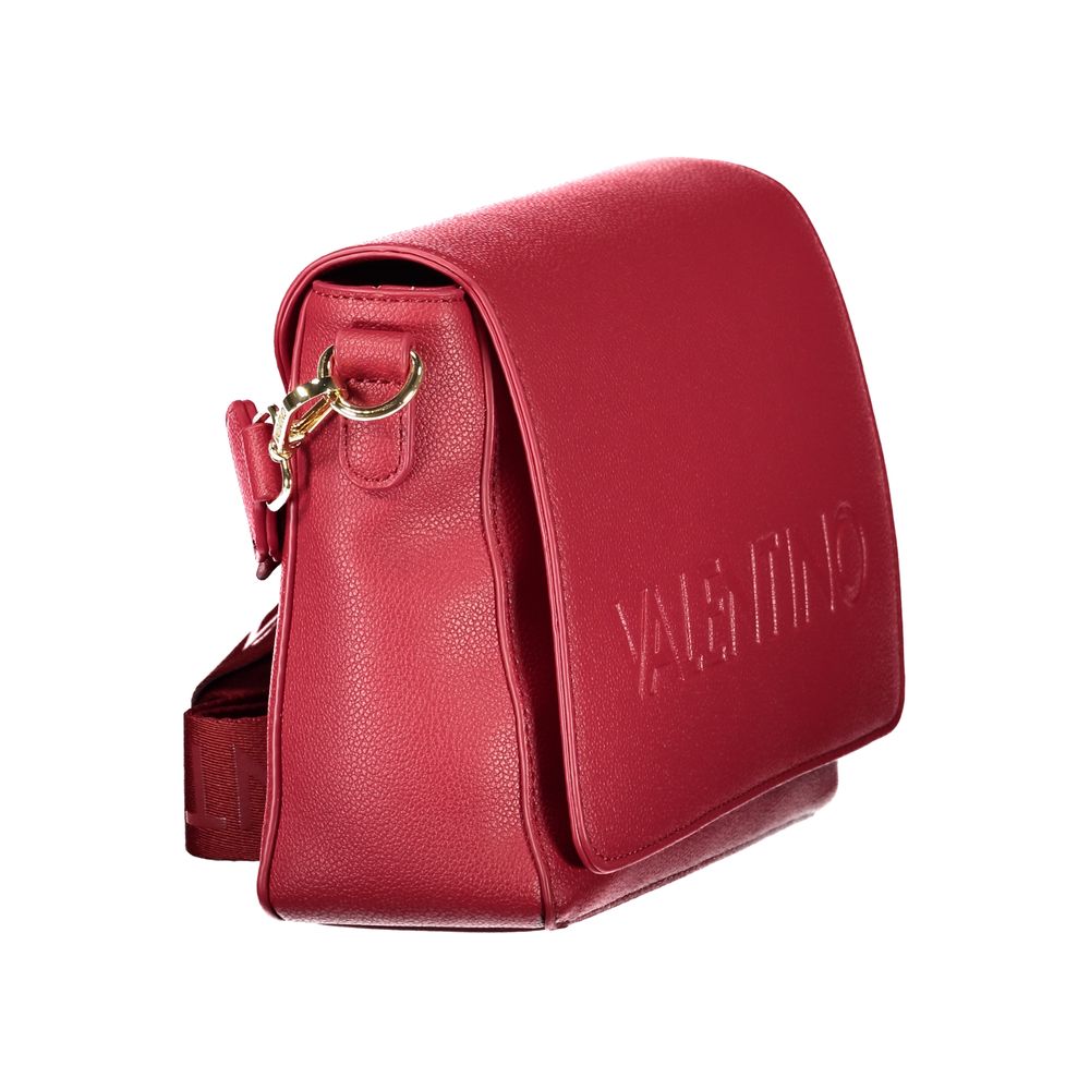 Mario Valentino Rosso Poliuretano Donna Bag With Adjustable And Removable Strap