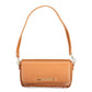 Mario Valentino Brown Polyurethane Women's Bag with Adjustable Shoulder Strap