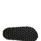 Dolce & Gabbana Black Ruching Detail Flats Men Sandals Shoes
