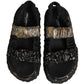 Dolce & Gabbana Black Ruching Detail Flats Men Sandals Shoes