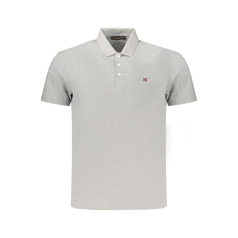 Napapijri Gray Cotton Polo Shirt