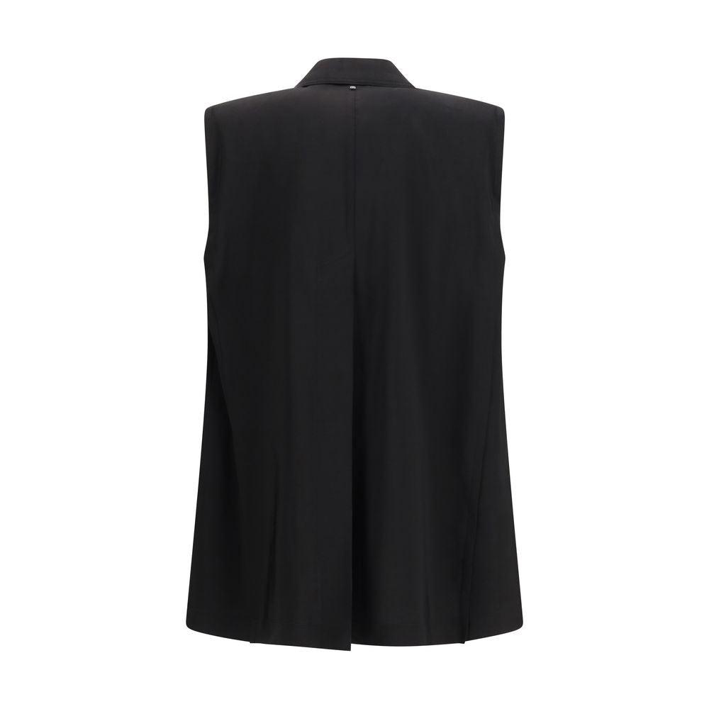 Max Mara Black Viscose Waistcoat